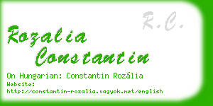 rozalia constantin business card