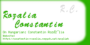 rozalia constantin business card
